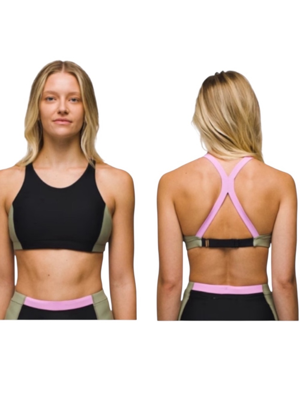 NWT Prana Baja Bound Bikini Top Swim Size XS NWT Green Pink
